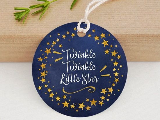 twinkle twinkle tags and stickers