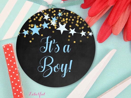 its a boy baby shower favor tag template