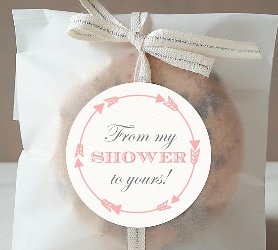 Pink From my shower to yours Shower Favor stickers