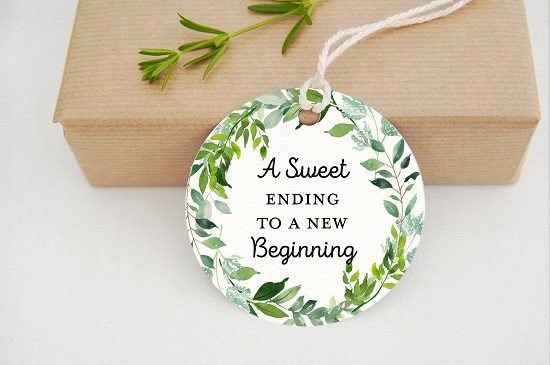 greenery wedding tags