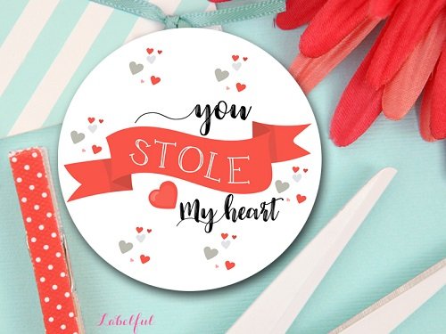 tags you stole my heart valentines party tags